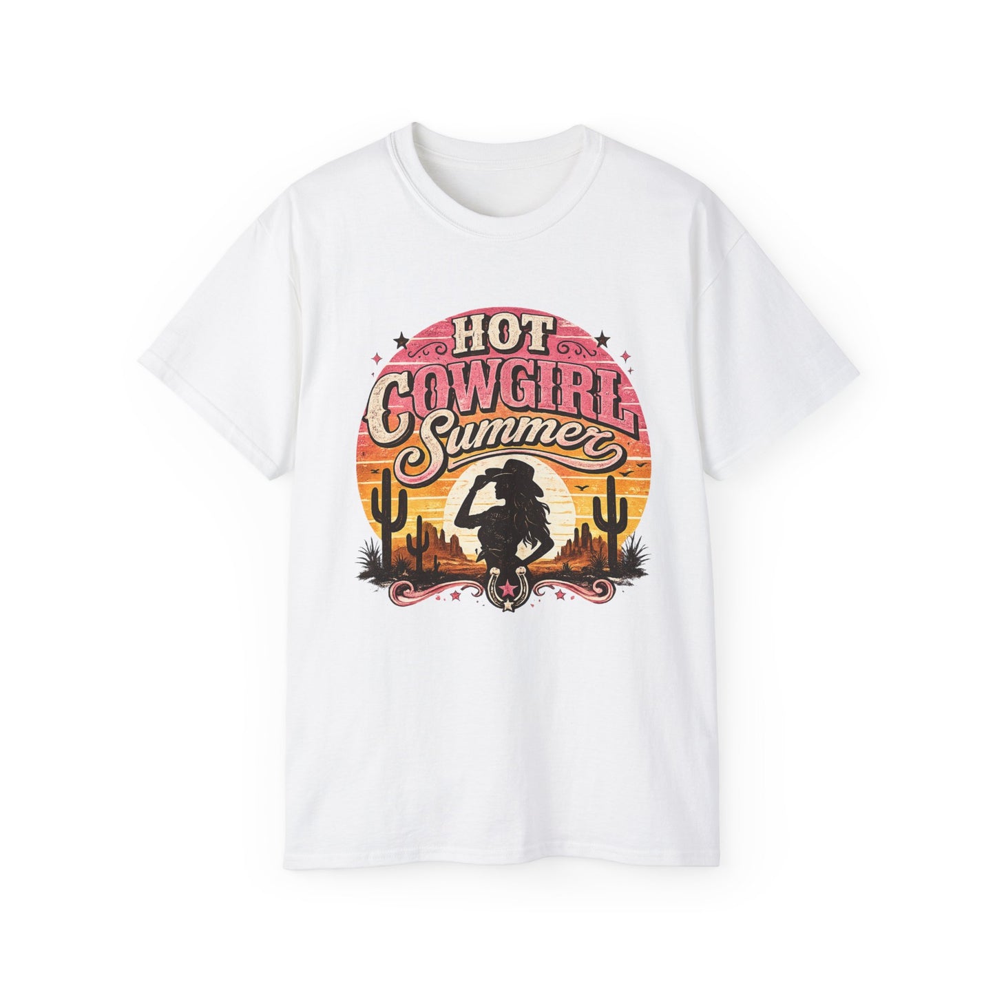 T-Shirt - Hot cowgirl summer at sunset