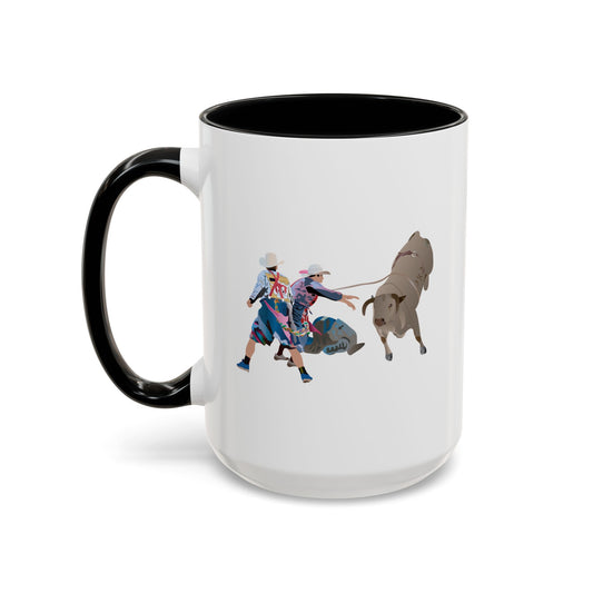 Accent Coffee Mug (11, 15oz) - Clowns and Bull