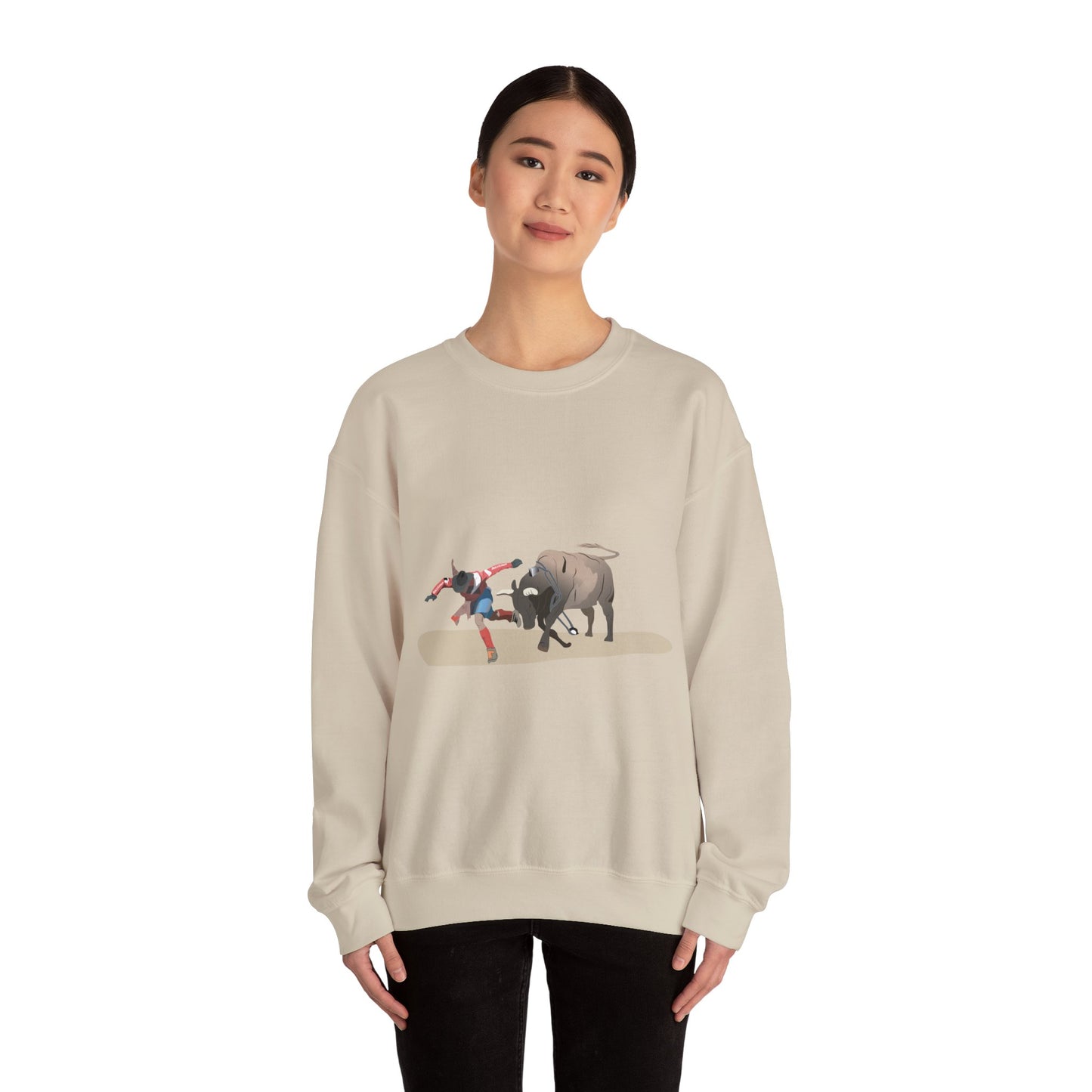 Crewneck Sweatshirt - Rodeo - Bull and Clown