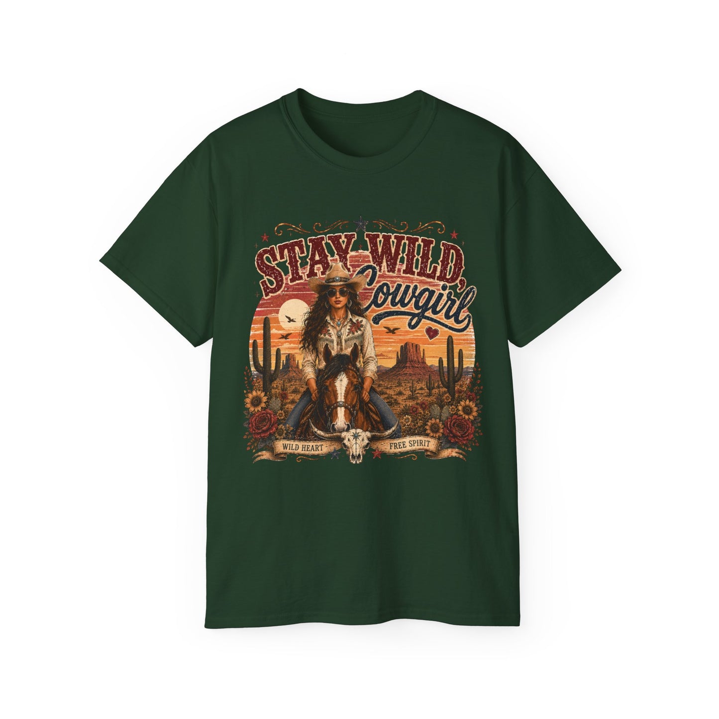 T-Shirt - Stay Wild, Cowgirl - V1