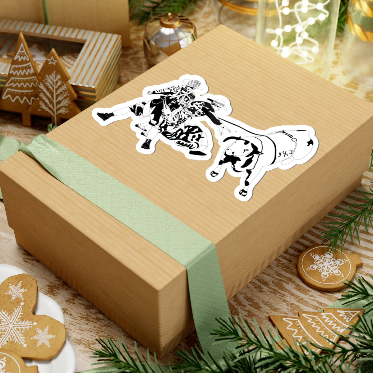 Kiss-Cut Stickers - Clowns and Bull - BW