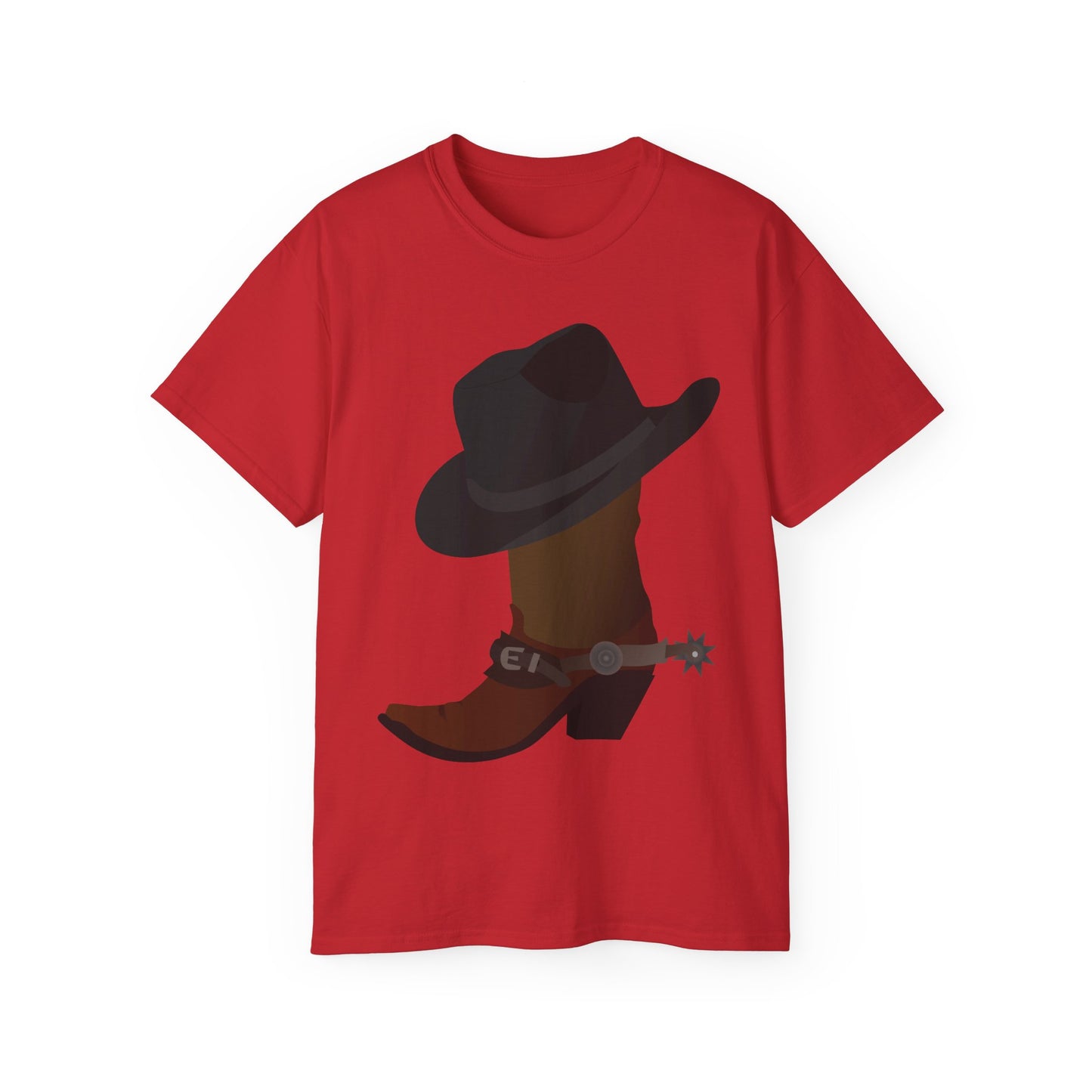 Unisex Ultra Cotton Tee - Rodeo - Boots and Hat and Spurs