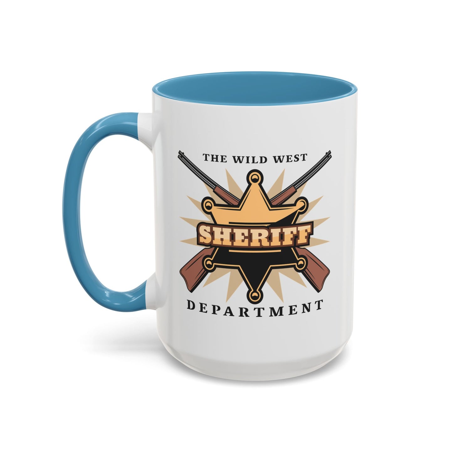 Accent Coffee Mug (11, 15oz) - Western Cowboy - The Wild West - Sheriff Department