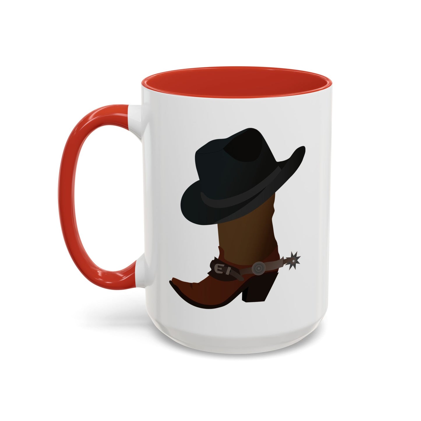 Accent Coffee Mug (11, 15oz) - Rodeo - Boots and Hat and Spurs