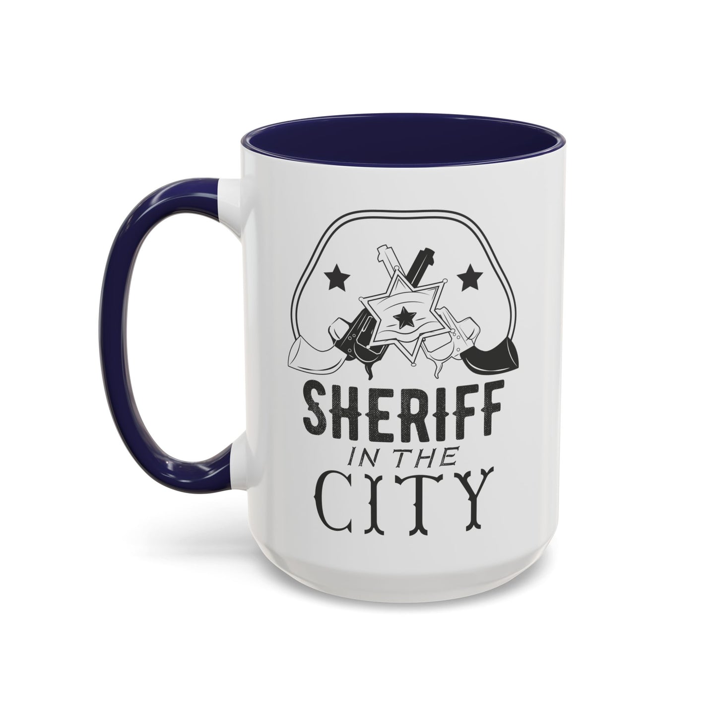 Accent Coffee Mug (11, 15oz) - Sheriff in the City