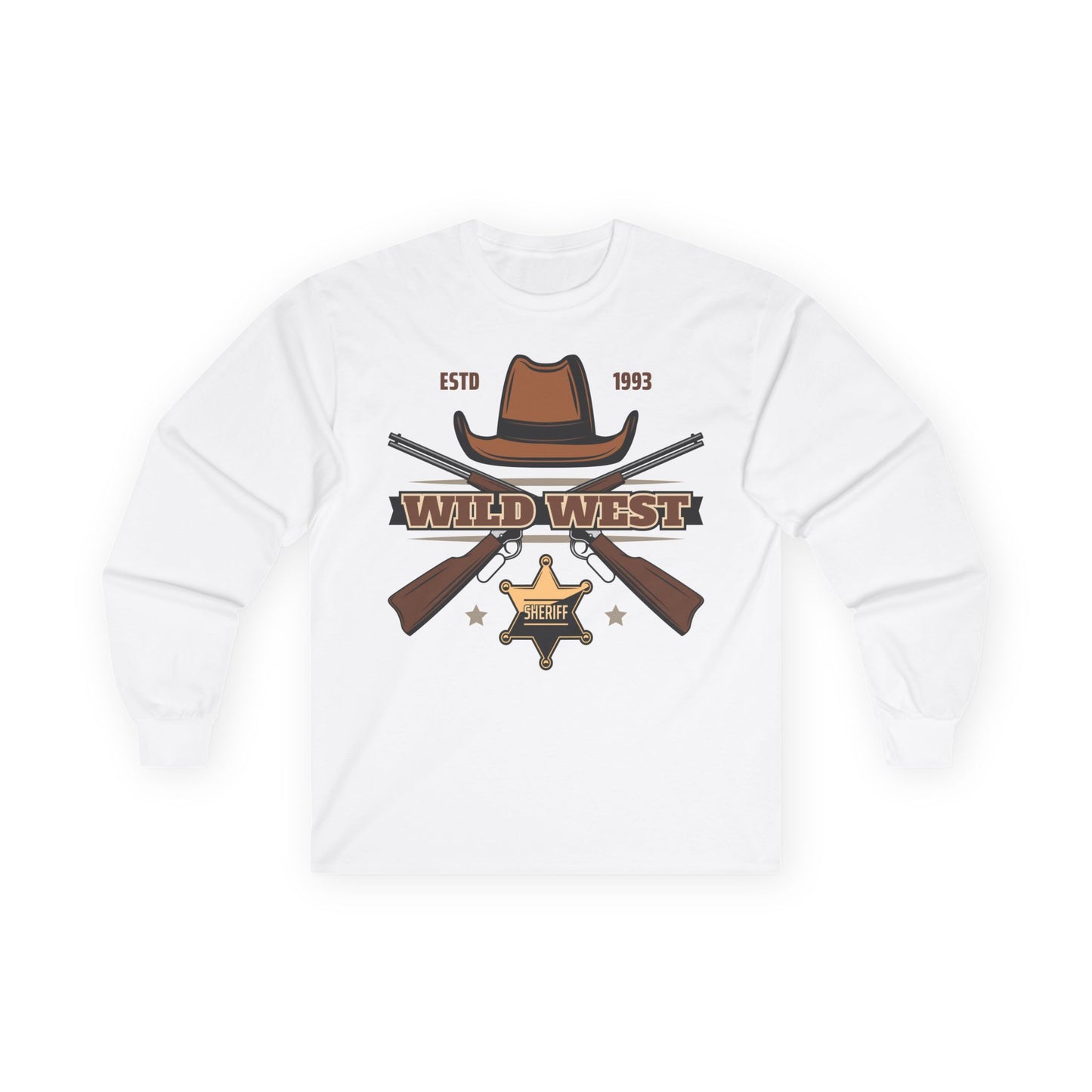 Unisex Ultra Cotton Long Sleeve Tee - Wild West - Sheriff