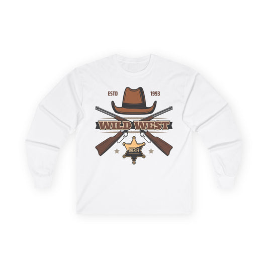 Unisex Ultra Cotton Long Sleeve Tee - Wild West - Sheriff