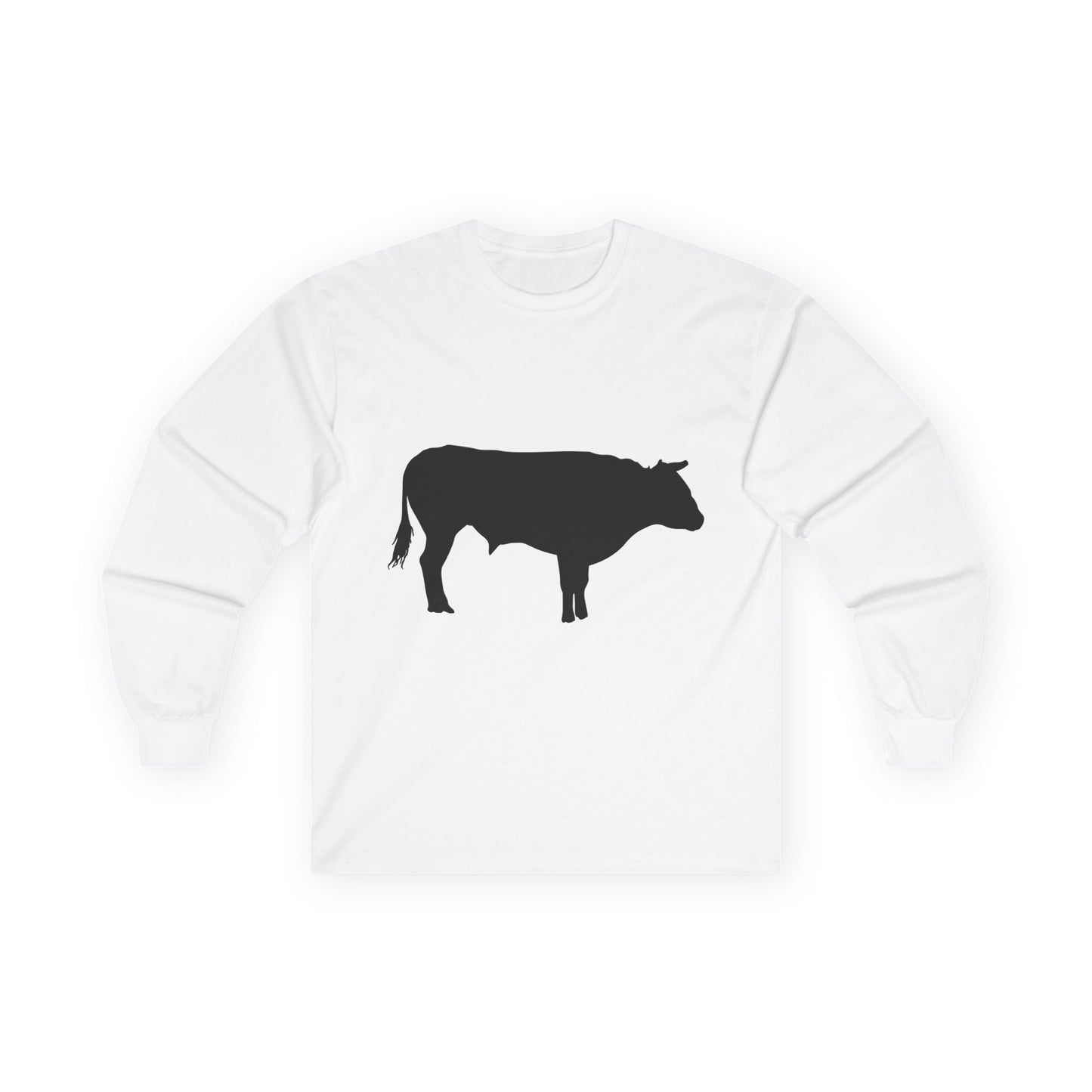 Unisex Ultra Cotton Long Sleeve Tee - Bull - Silhouette