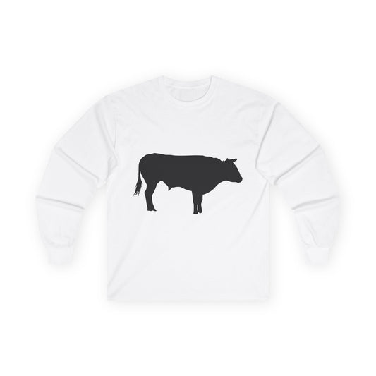 Unisex Ultra Cotton Long Sleeve Tee - Bull - Silhouette