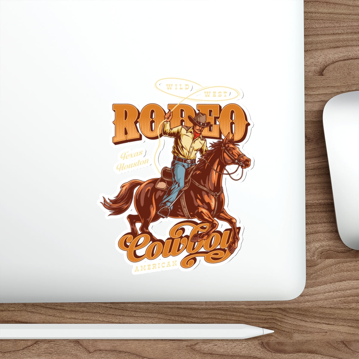 Die-cut stickers - Wild West - Houston, Texas - American Rodeo Cowboy