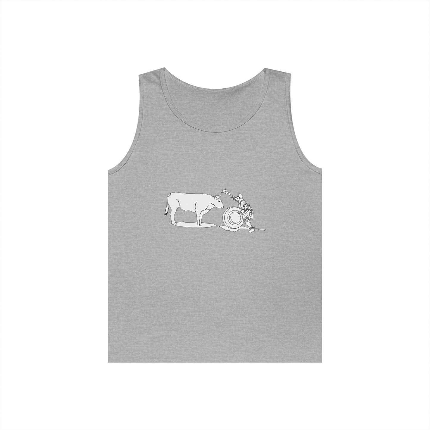 Unisex Heavy Cotton Tank Top - Clown and Bull - LA