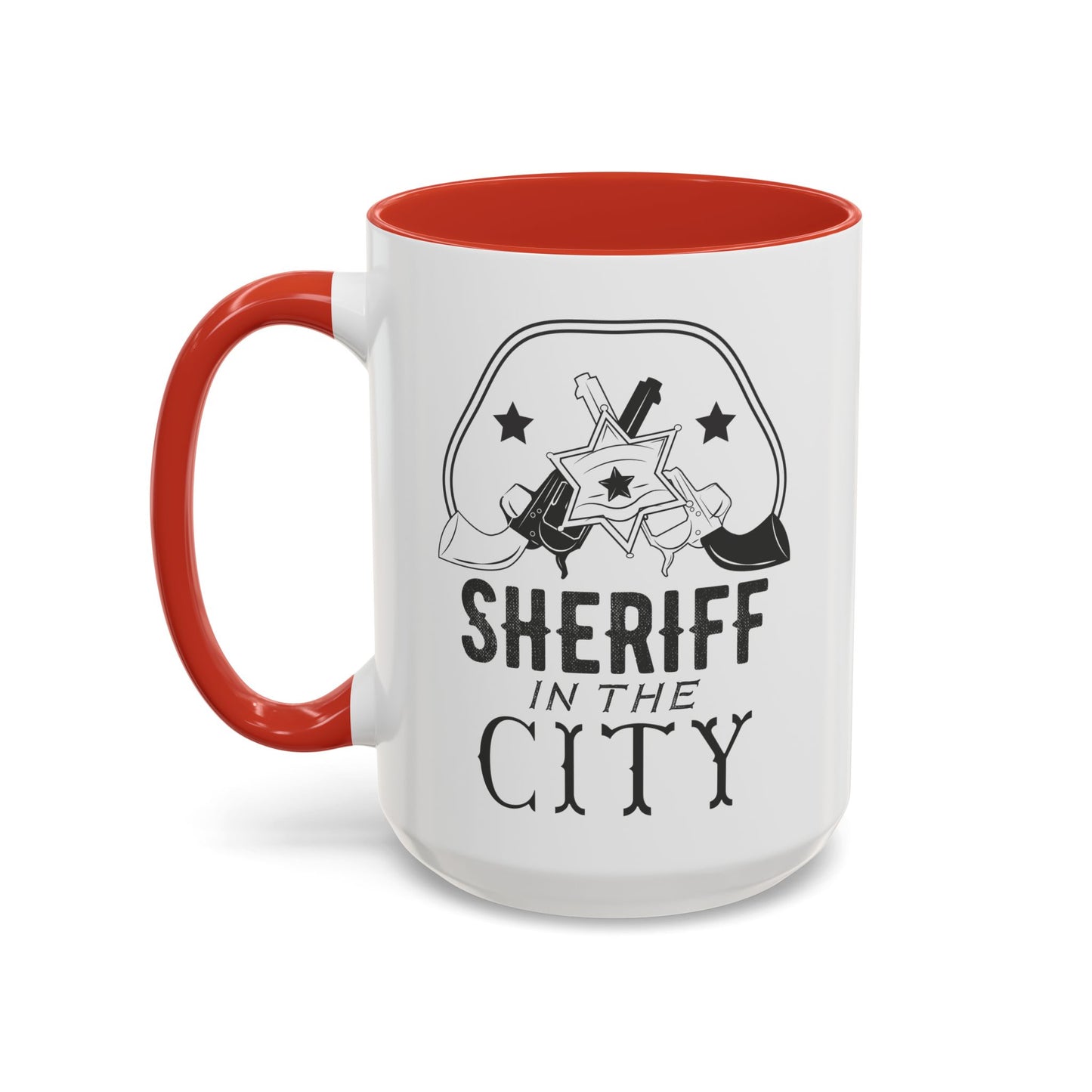 Accent Coffee Mug (11, 15oz) - Sheriff in the City