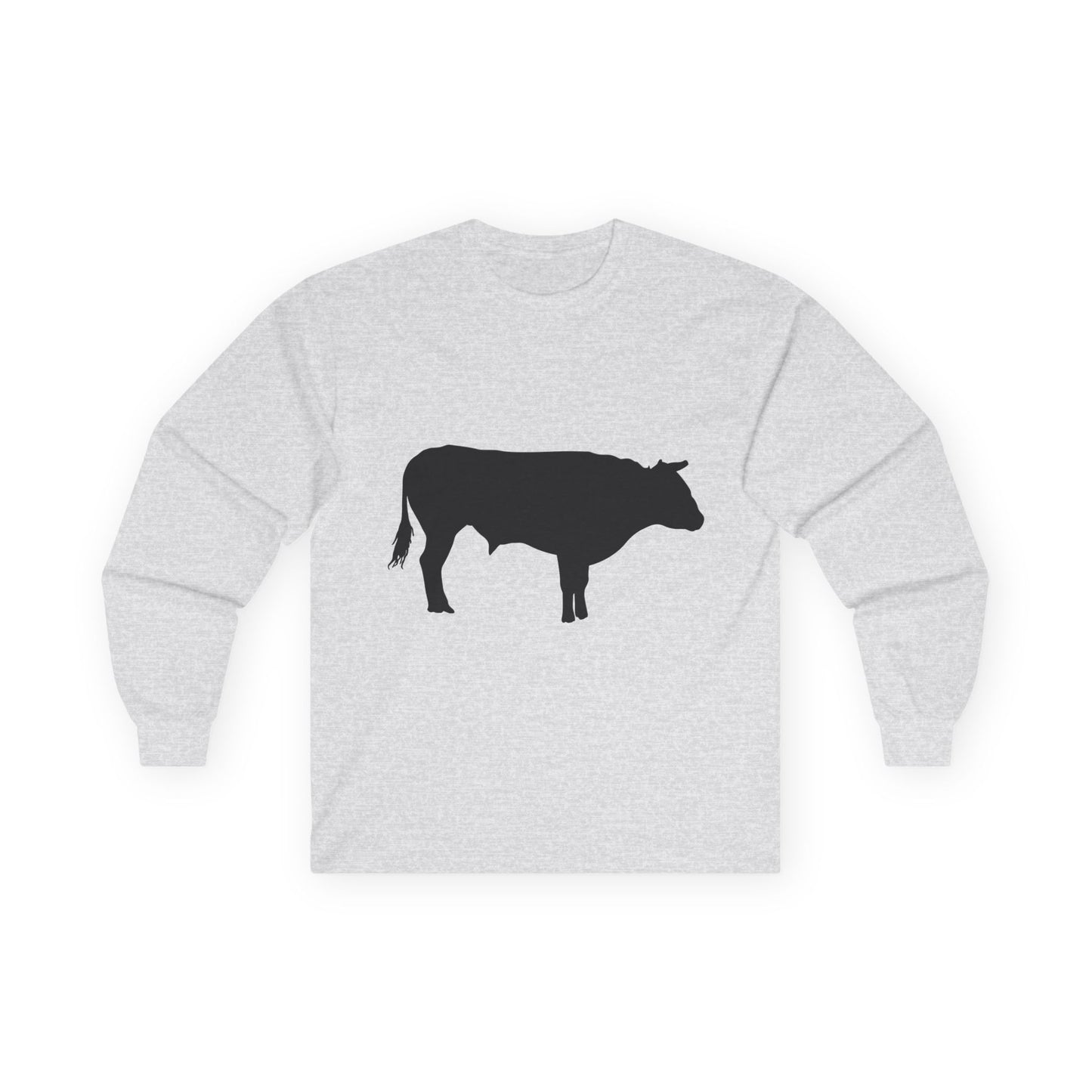 Unisex Ultra Cotton Long Sleeve Tee - Bull - Silhouette
