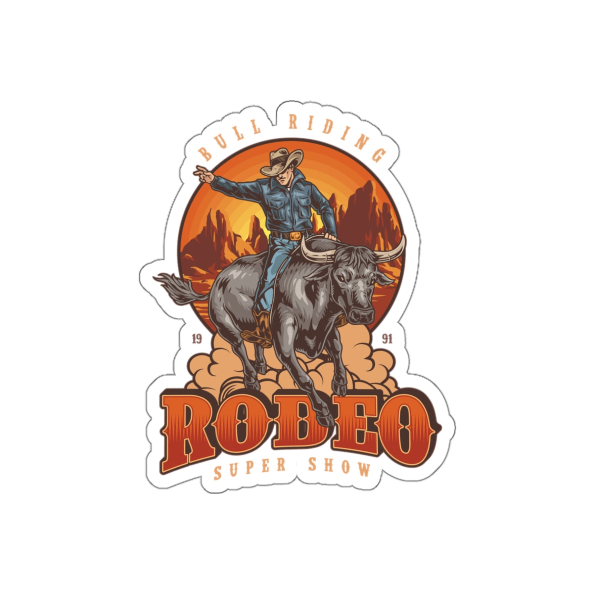 Die-cut stickers - Bull Riding - Rodeo Super Show