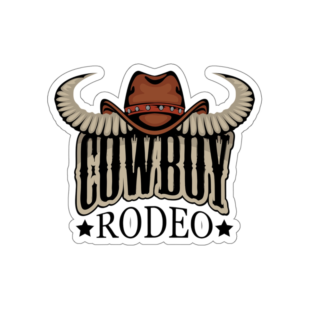 Die-cut stickers - Cowboy Rodeo - Horn