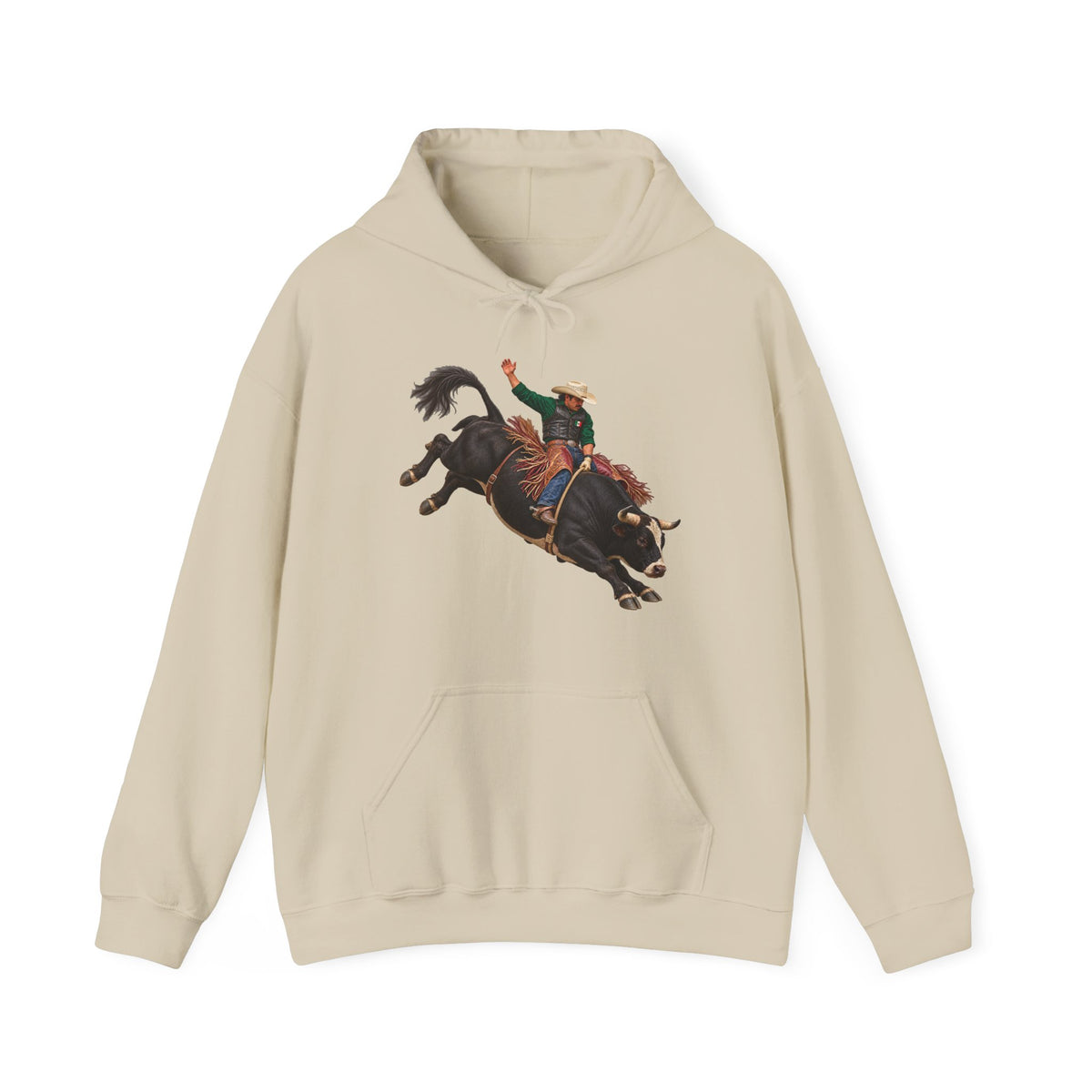 Hoodie — Cowboys - Bull Rider - Latino - without Text - 3D Transparent