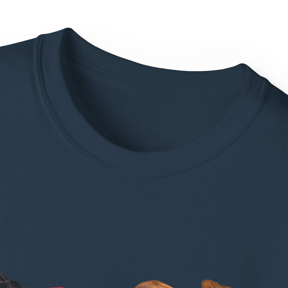 Unisex Ultra Cotton Tee - Cowboys - Bull Chasing Clown - Ground Shadow - without Text - 3D Transparent