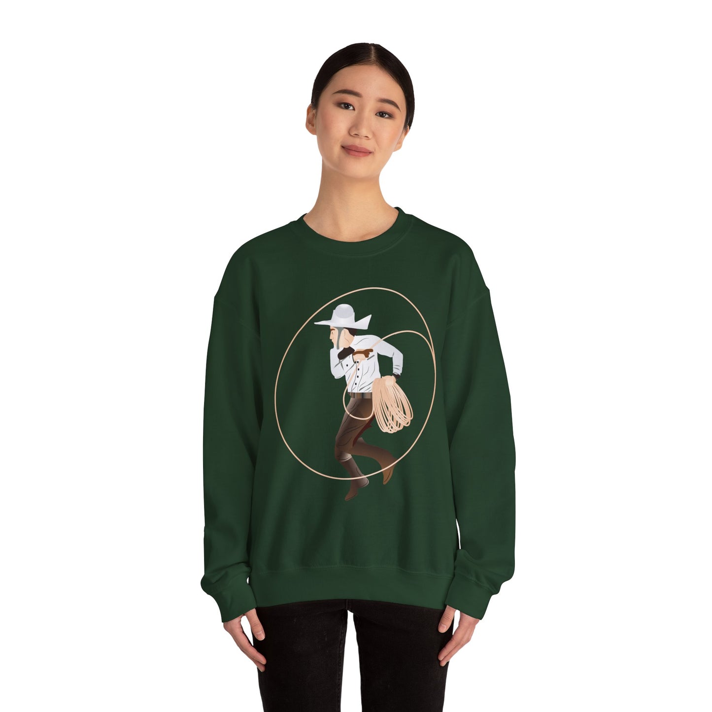 Crewneck Sweatshirt - Rodeo - Mexican Cowboy - Lariat