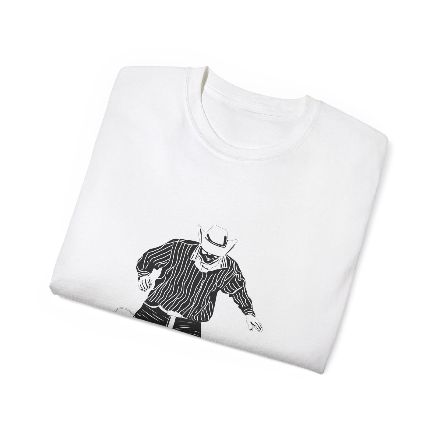 Unisex Ultra Cotton Tee - Calf Roping - BW