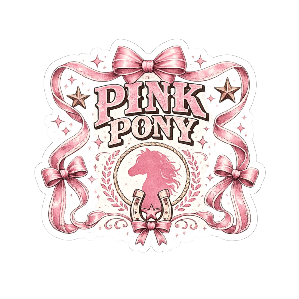 Kiss-Cut Sticker — Pink Pony Club