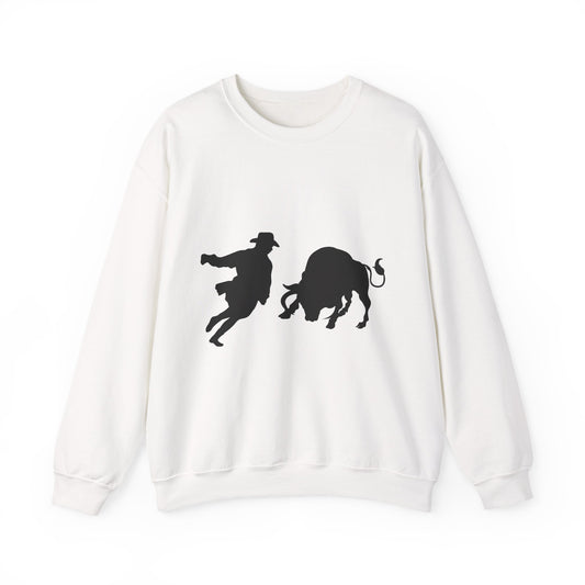 Crewneck Sweatshirt - Clown and Bull - Silhouette