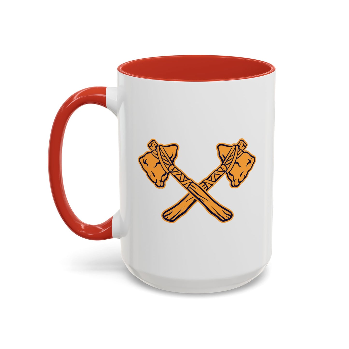 Accent Coffee Mug (11, 15oz) - Crossed Tomahawks