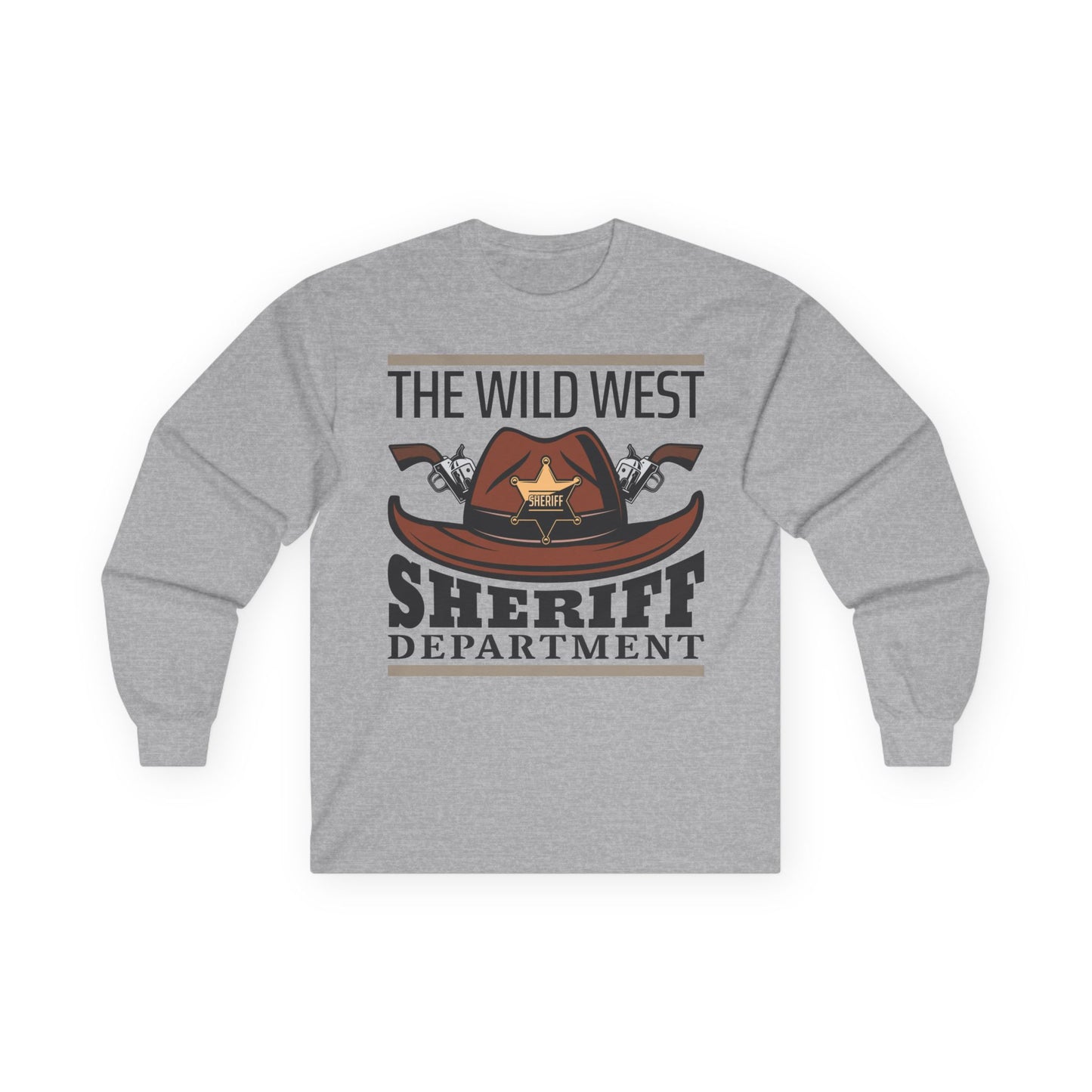 Unisex Ultra Cotton Long Sleeve Tee - The Wild West - Sheriff Department