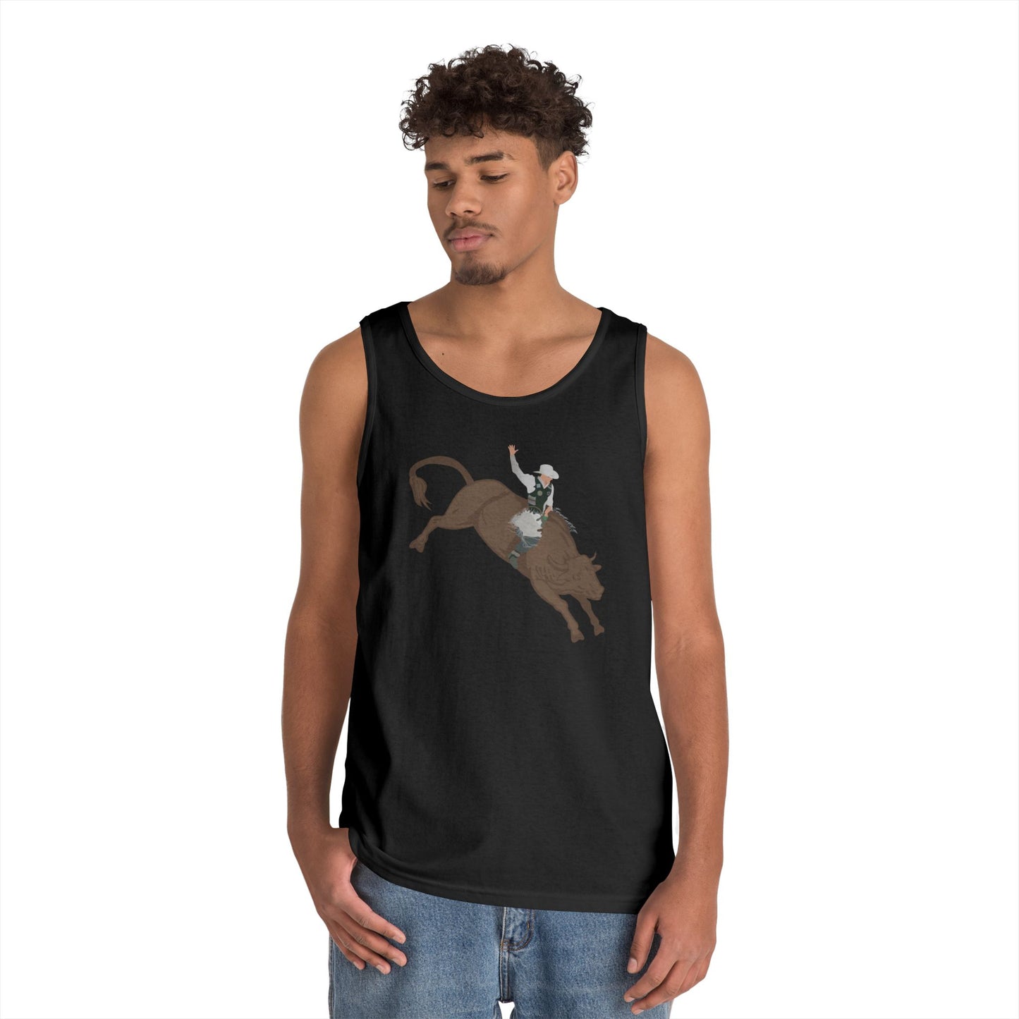 Unisex Heavy Cotton Tank Top - Cowboy - V2