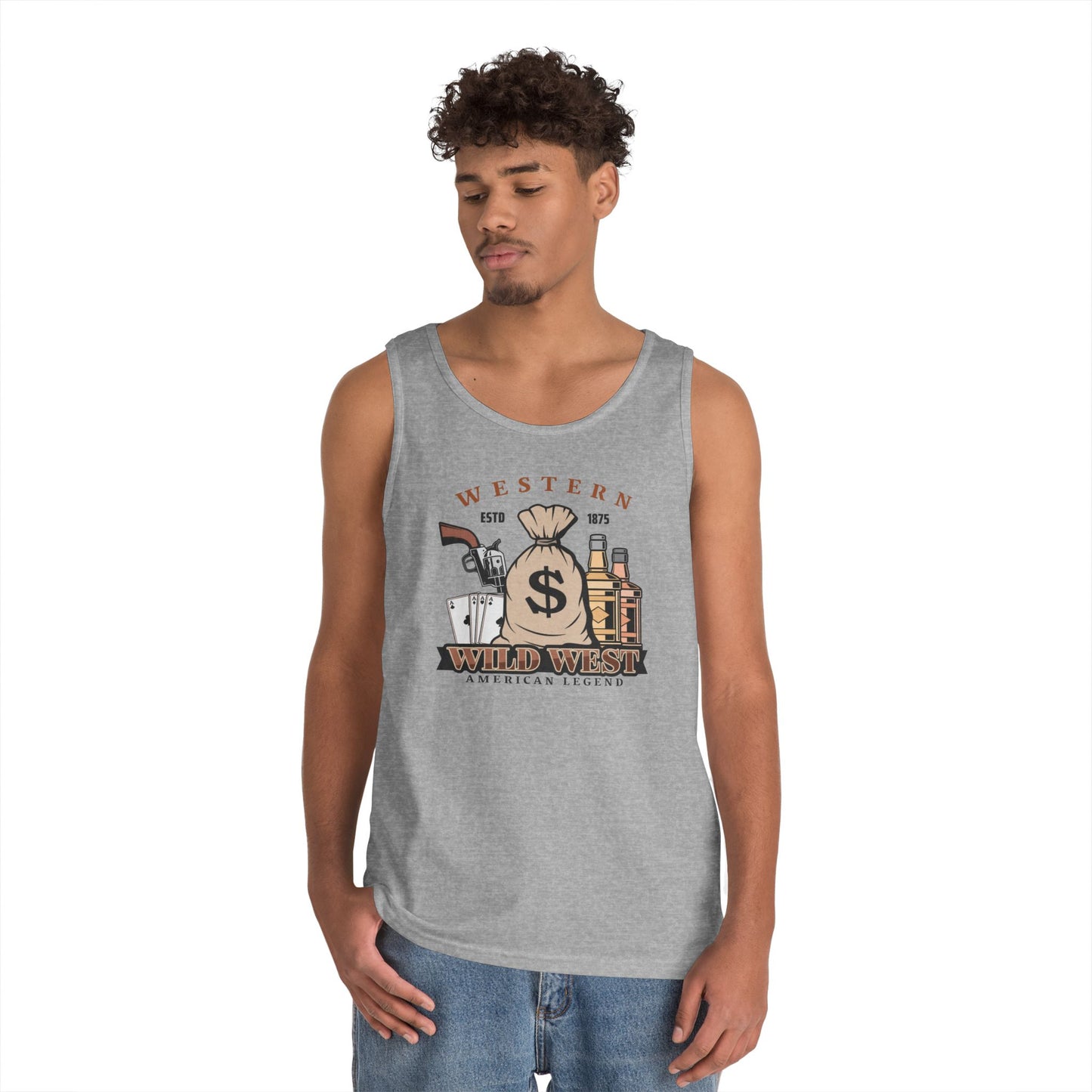 Unisex Heavy Cotton Tank Top - Western - Wild West - American Legend