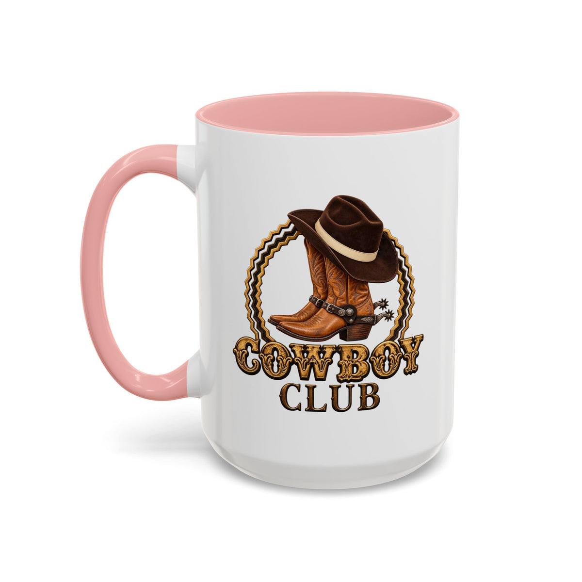 Accent Coffee Mug (11, 15oz) - Cowboys - Cowboy Club - Color - 3D Transparent