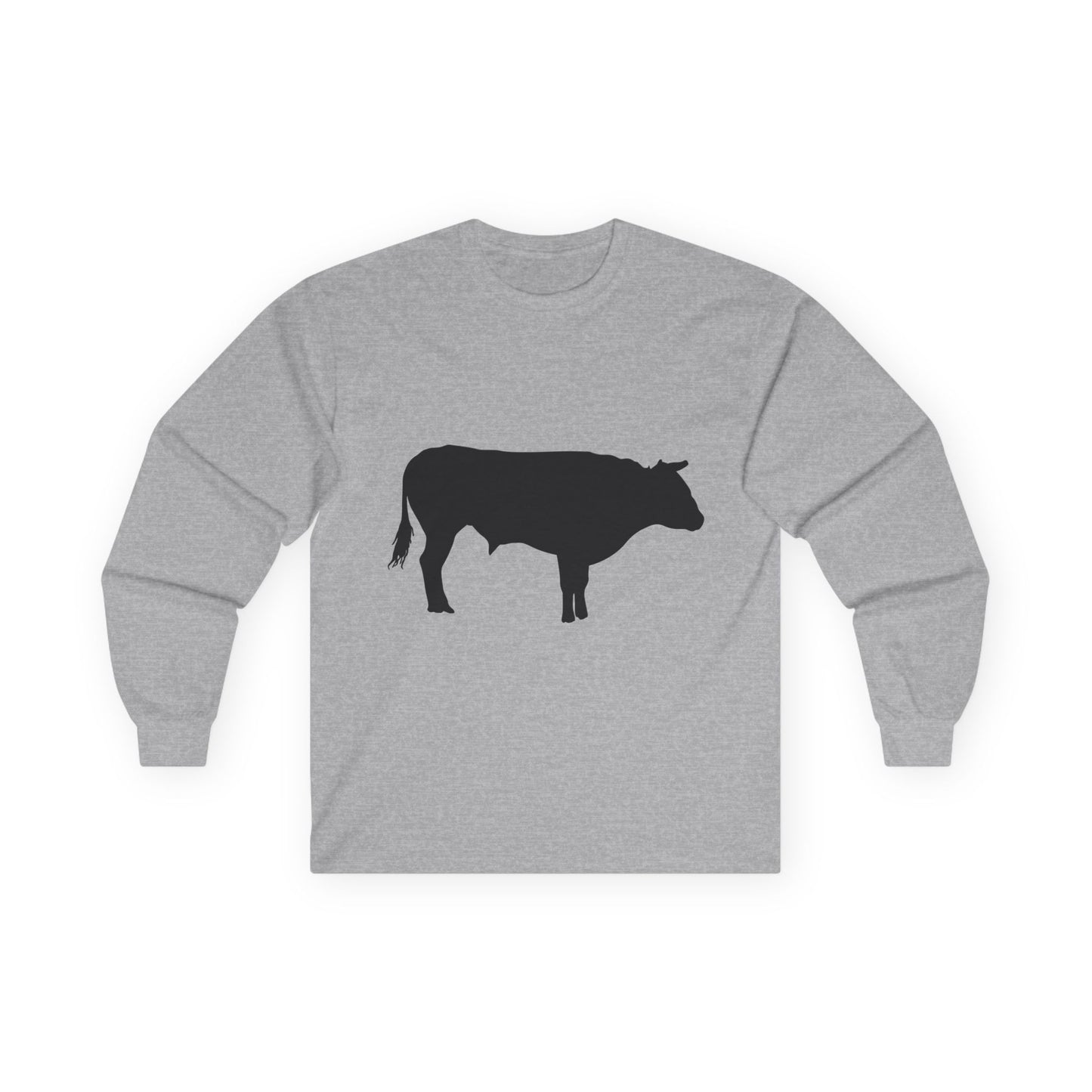 Unisex Ultra Cotton Long Sleeve Tee - Bull - Silhouette