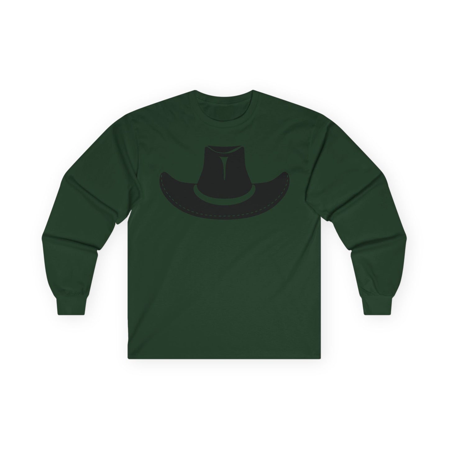 Unisex Ultra Cotton Long Sleeve Tee - Cowboy Hat - Forward X 300