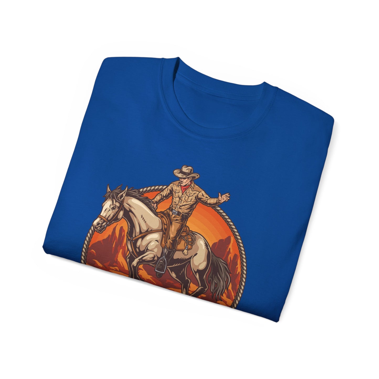 Western Rodeo Cowboy Tee - Fun Casual Shirt for Rodeo Fans, Gift for Country Lovers, Festival Outfit, Everyday Wear, Rodeo Apparel - Rodeo Cowboy - Texas