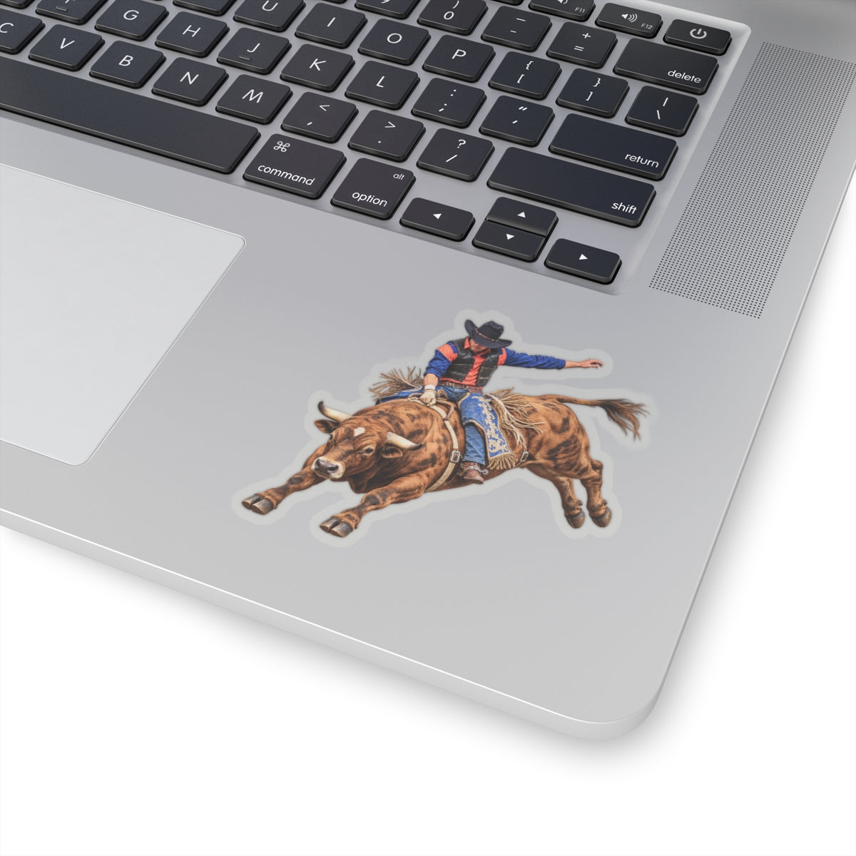 Kiss-Cut Stickers - Cowboys - Bull Rider - Oblique - without Text - 3D Transparent