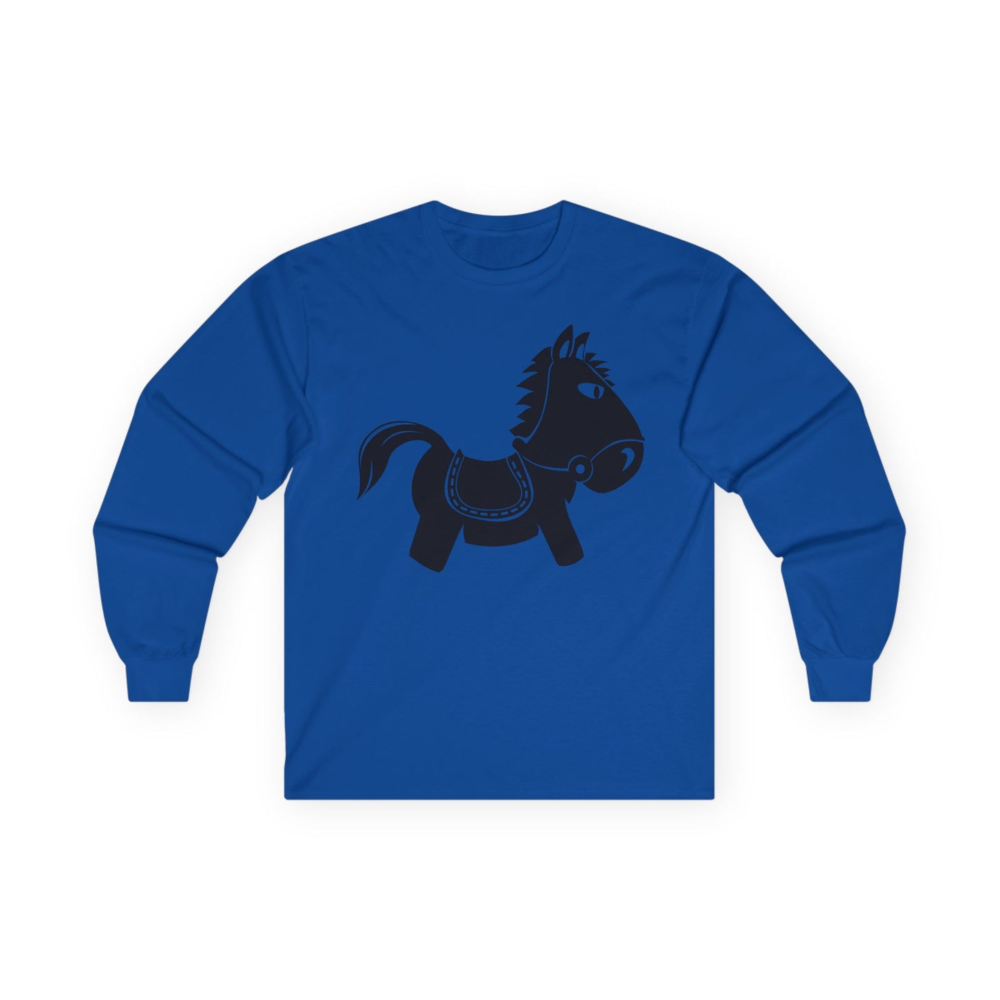 Unisex Ultra Cotton Long Sleeve Tee - Kids Rocking Horse X 300