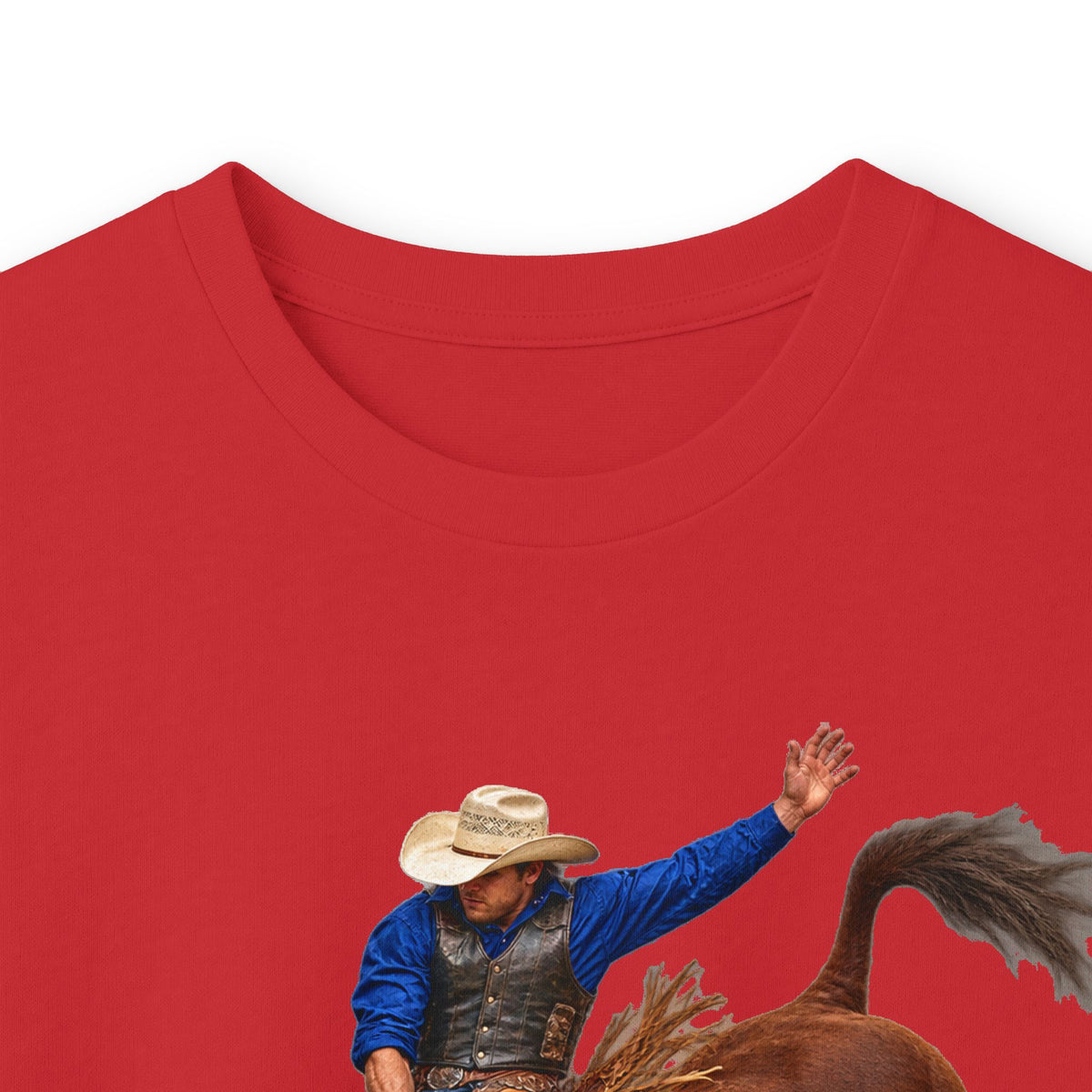 Unisex Ultra Cotton Long Sleeve Tee - Cowboys - Bull Rider - Mid Ride - without Text - 3D Transparent