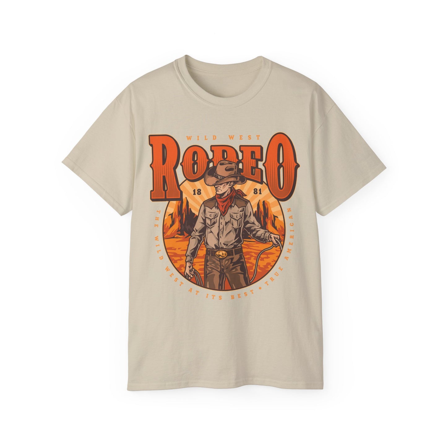Unisex Ultra Cotton Tee - Wild West Rodeo - True American - The Wild West At Its Best