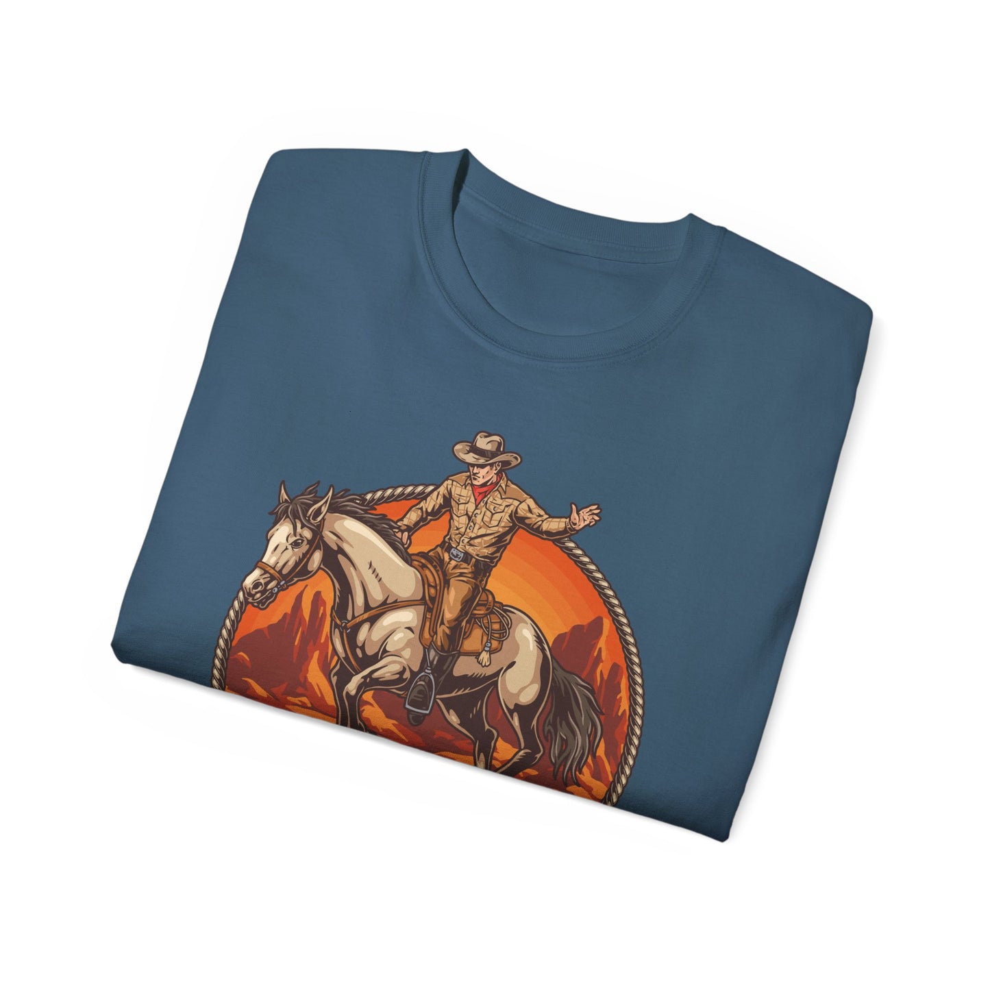 Western Rodeo Cowboy Tee - Fun Casual Shirt for Rodeo Fans, Gift for Country Lovers, Festival Outfit, Everyday Wear, Rodeo Apparel - Rodeo Cowboy - Texas