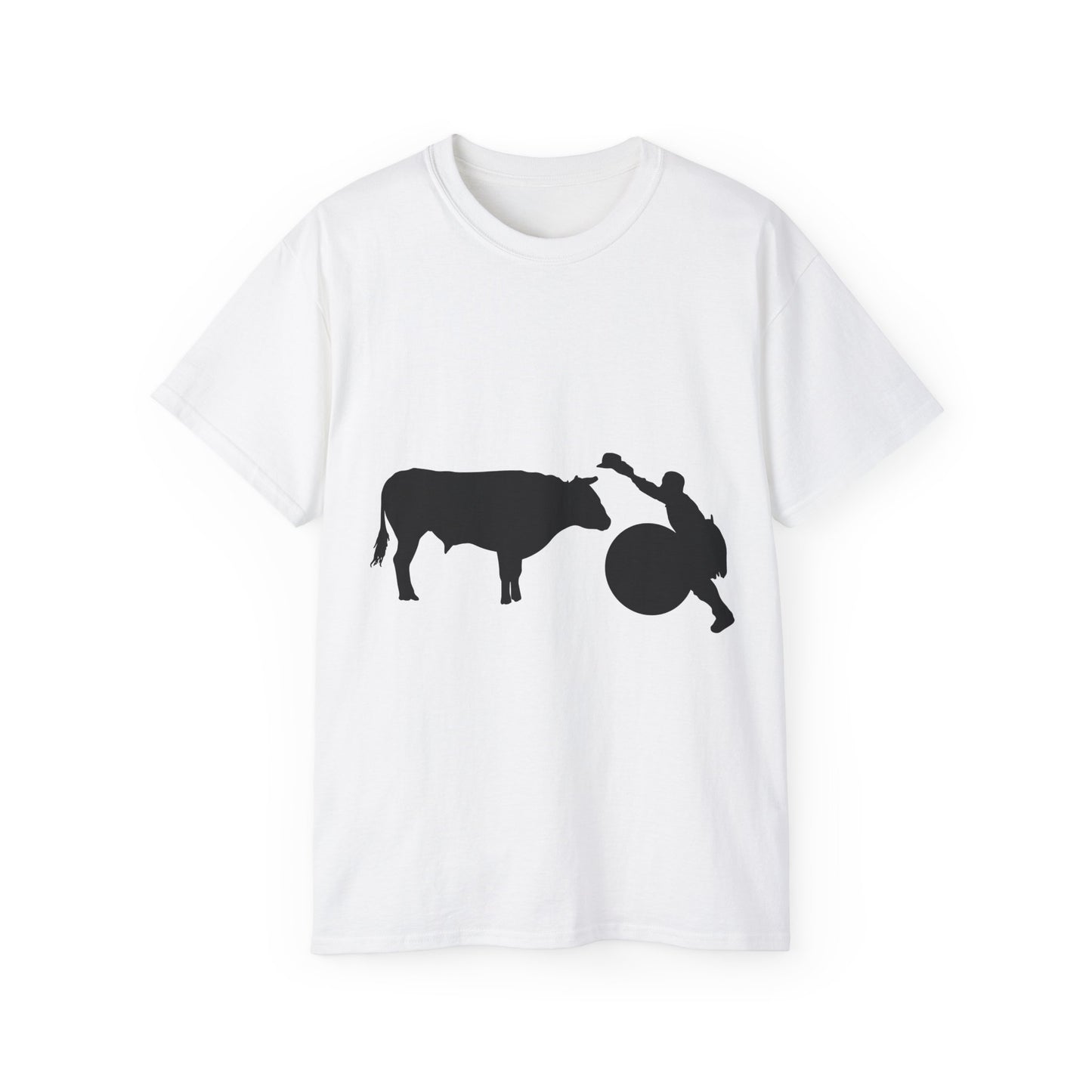 Unisex Ultra Cotton Tee - Clown and Bull - Silhouette - V2