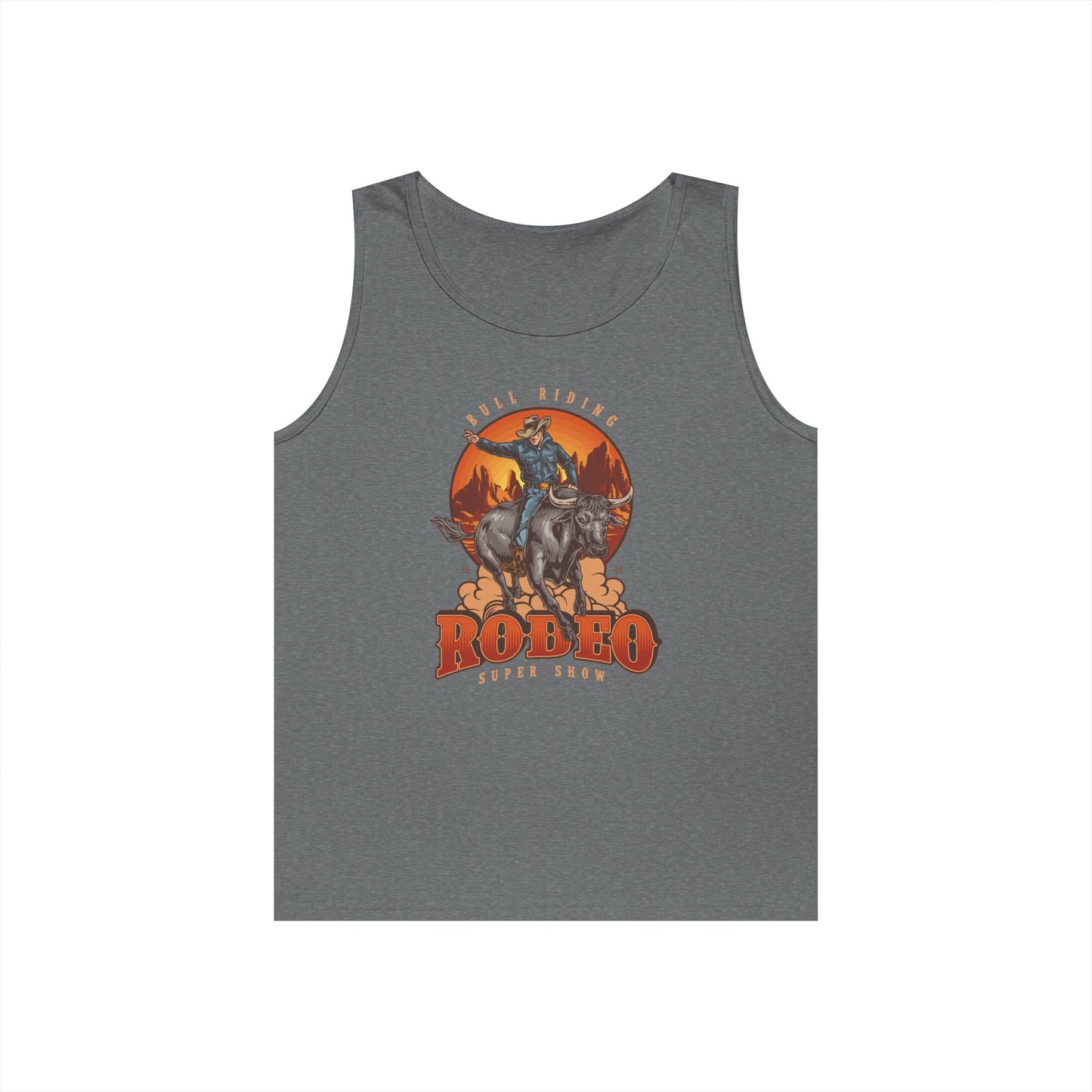 Unisex Heavy Cotton Tank Top - Bull Riding - Rodeo Super Show