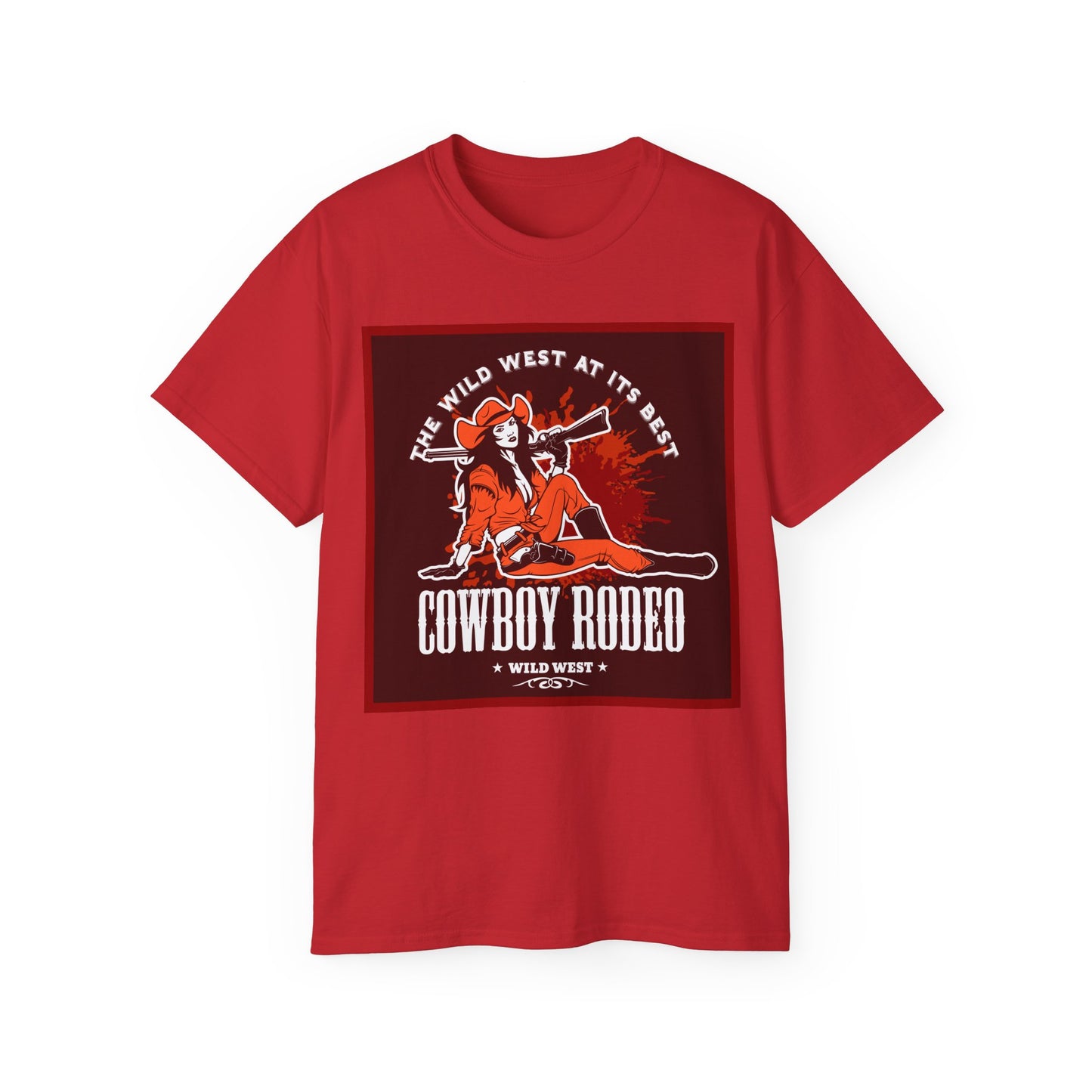 Unisex Ultra Cotton Tee - The Wild West at its Best - Cowboy Rodeo