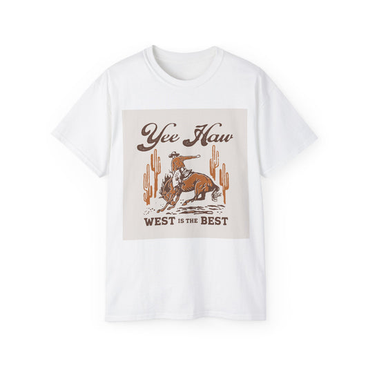 Unisex Ultra Cotton Tee - Wild West Cowboy - Yee Haw