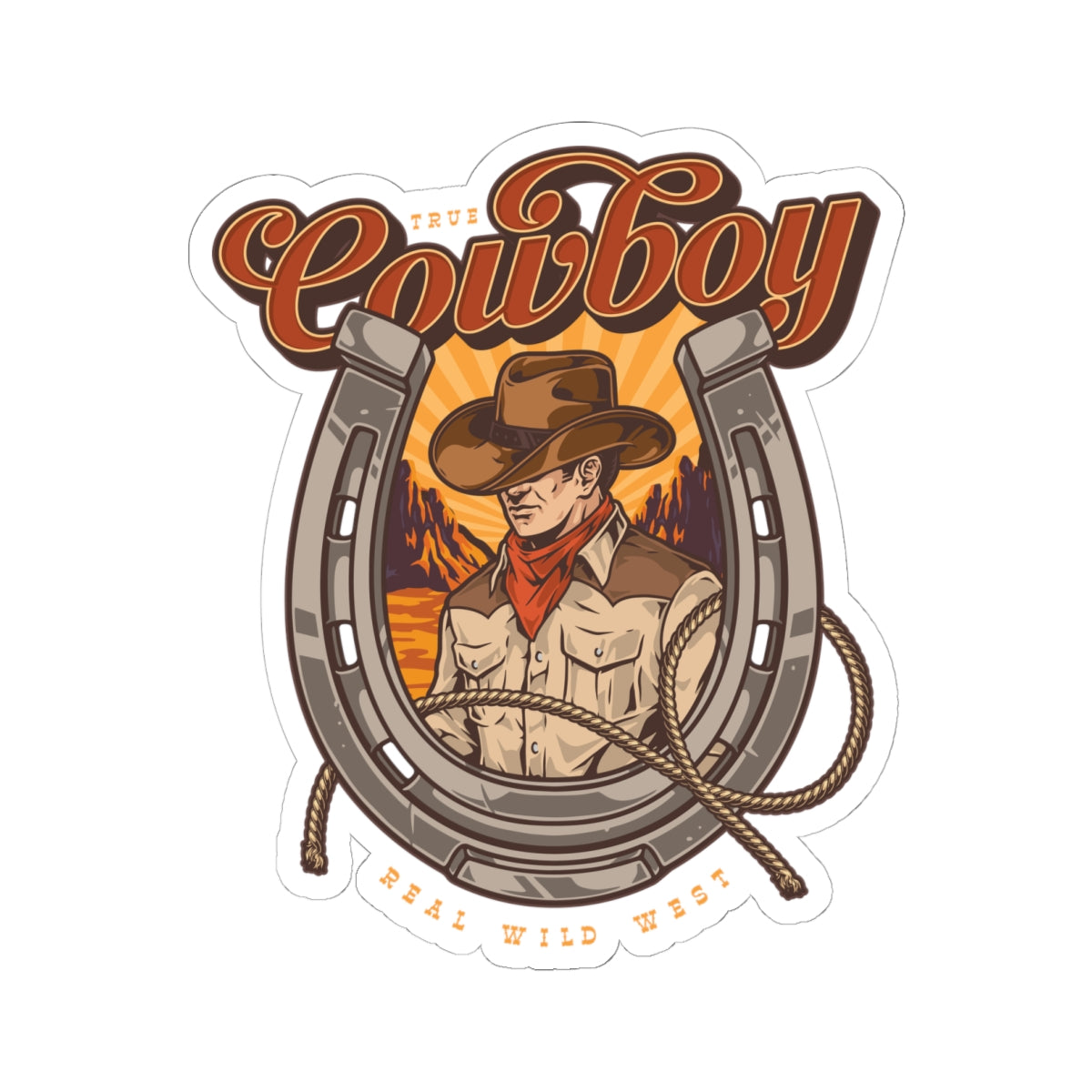 Kiss-Cut Stickers - True Cowboy - Real Wild West
