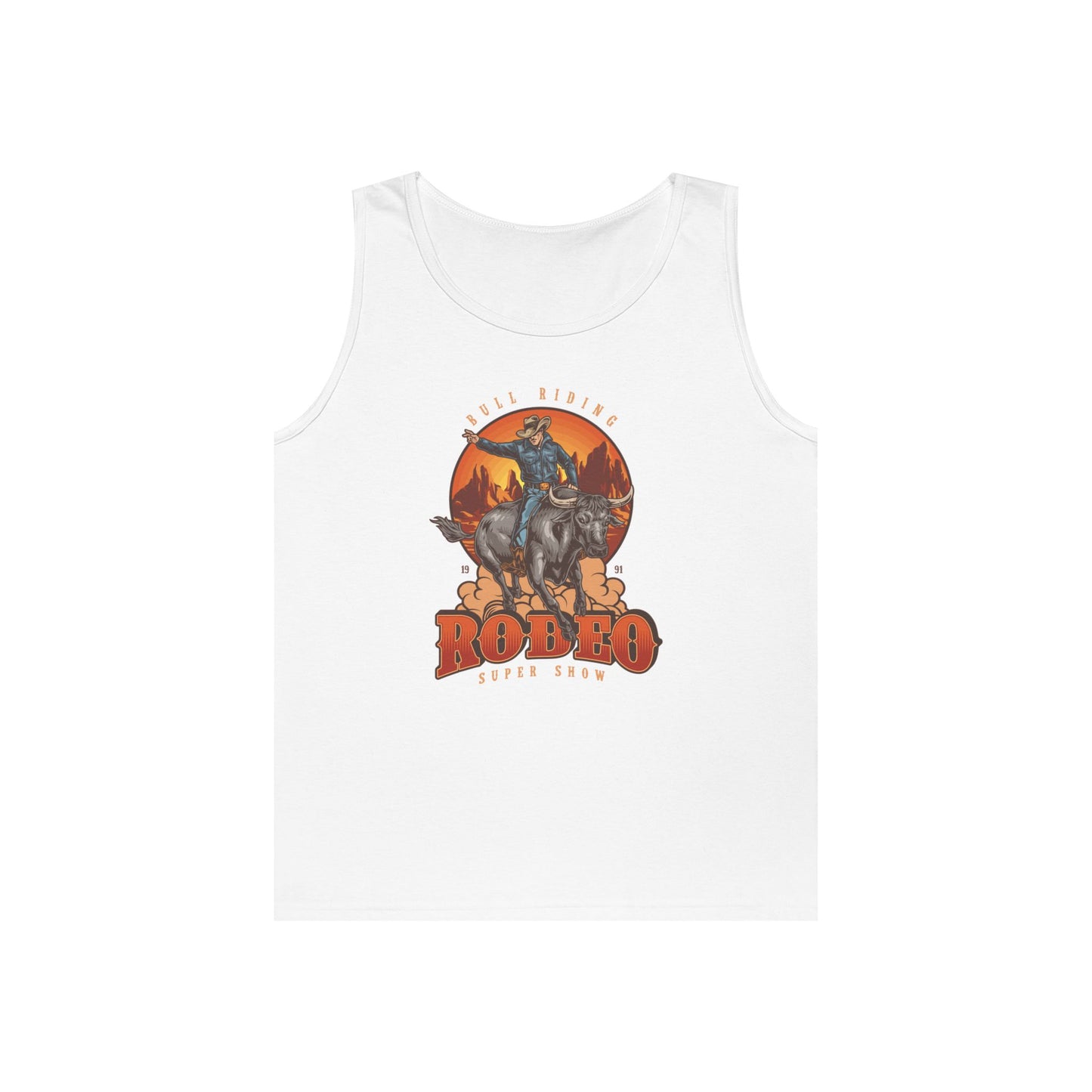 Unisex Heavy Cotton Tank Top - Bull Riding - Rodeo Super Show