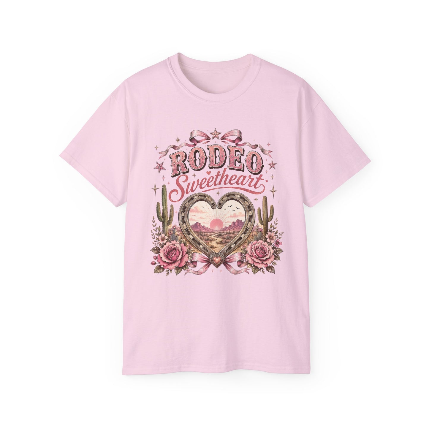 T-Shirt - Rodeo sweetheart with floral details