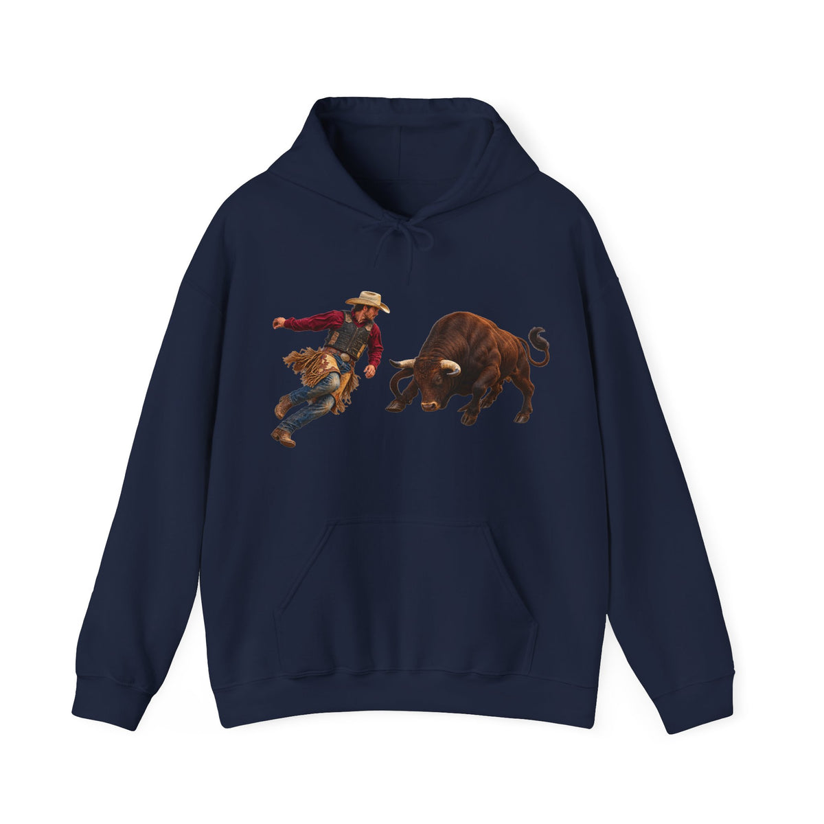 Hoodie — Cowboys - Cowboy and Bull - Color - 3D Transparent