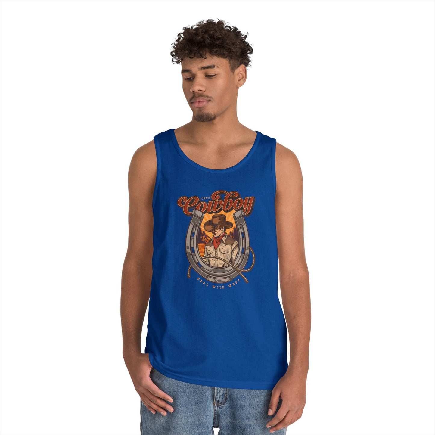 Unisex Heavy Cotton Tank Top - True Cowboy - Real Wild West