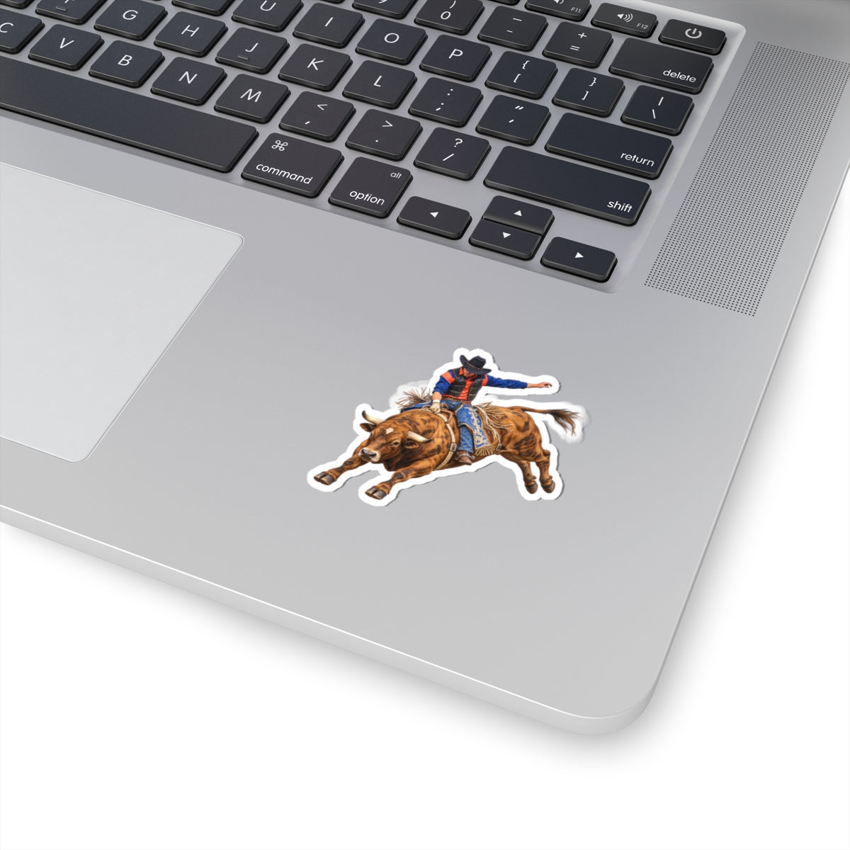 Kiss-Cut Stickers - Cowboys - Bull Rider - Oblique - without Text - 3D Transparent