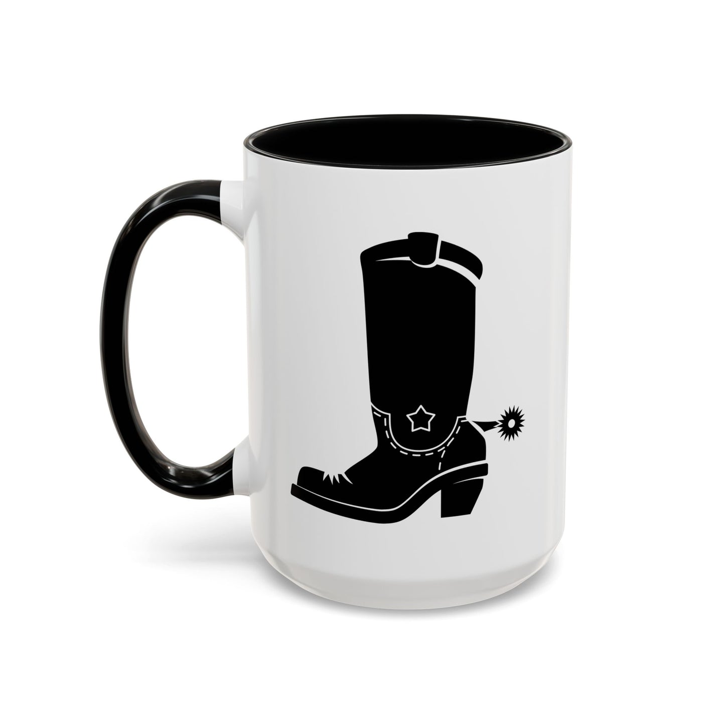 Accent Coffee Mug (11, 15oz) - Western Boot with Spur X 300