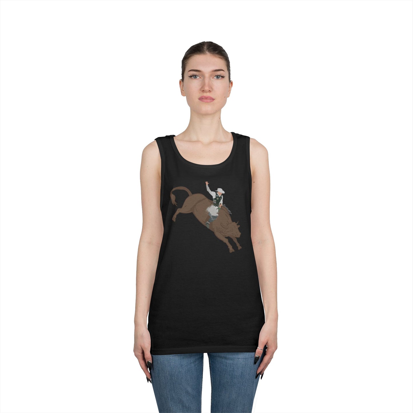 Unisex Heavy Cotton Tank Top - Cowboy - V2